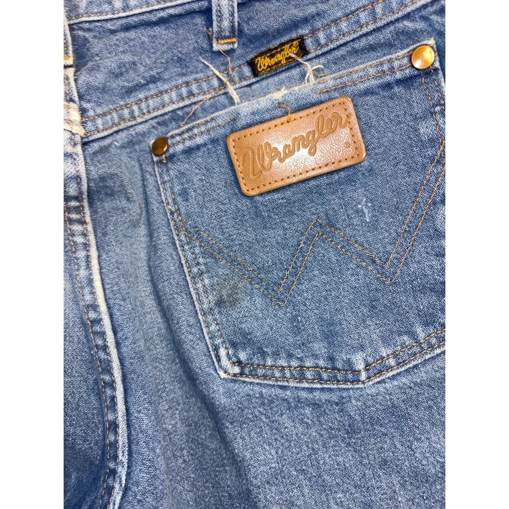 Wrangler 13MWZ Cowboy Cut Jeans Mens 34x30 Blue Denim Medium Wash Straight Leg - Picture 12 of 13